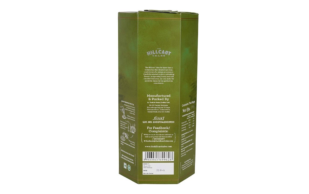 Hillcart Tales Indian Holy Basil Green Tea   Box  14 pcs